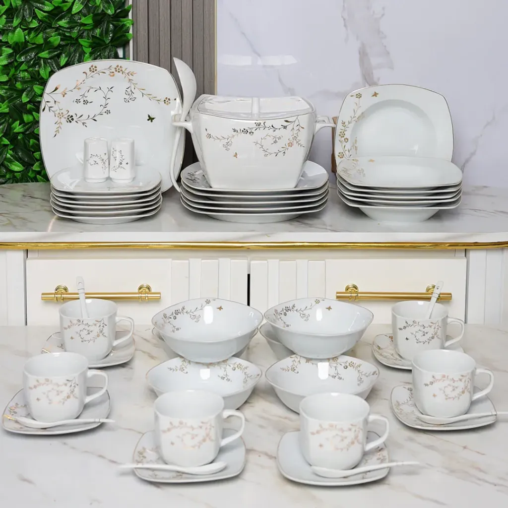 Service De Table 47 Pièces en Porcelaine-Florence - G1167