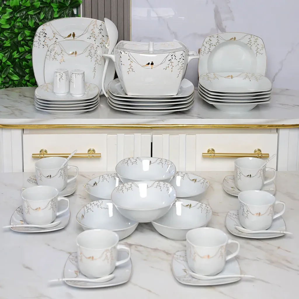 Service De Table 47 Pièces en Porcelaine Florence - G2255