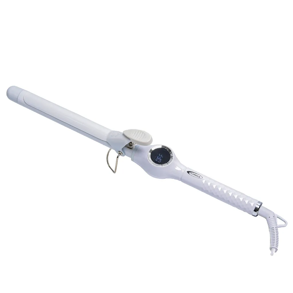 Boucleur de Cheveux avec Afficheur Florence HK450-4 – 75W – Blanc - Céramique – 22 mm