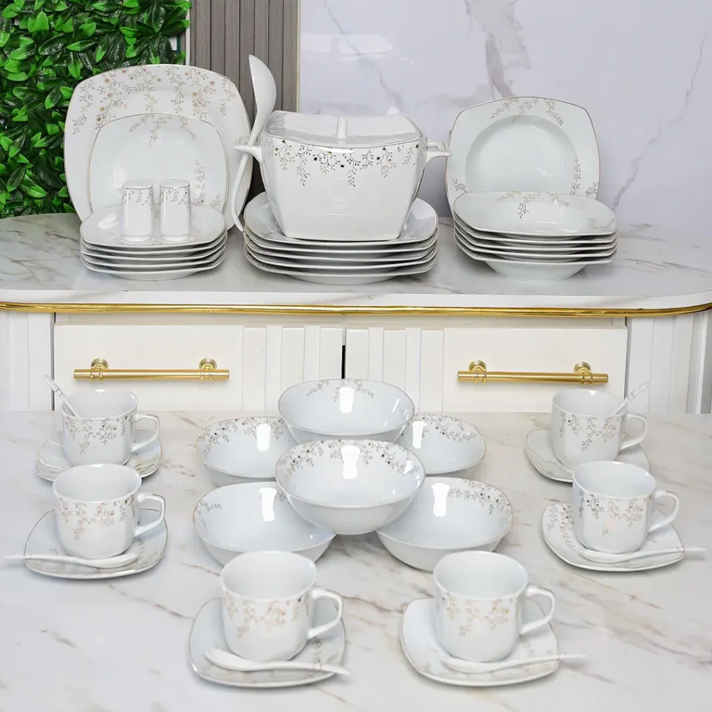 Service De Table 47 Pièces en Porcelaine Florence - G2246
