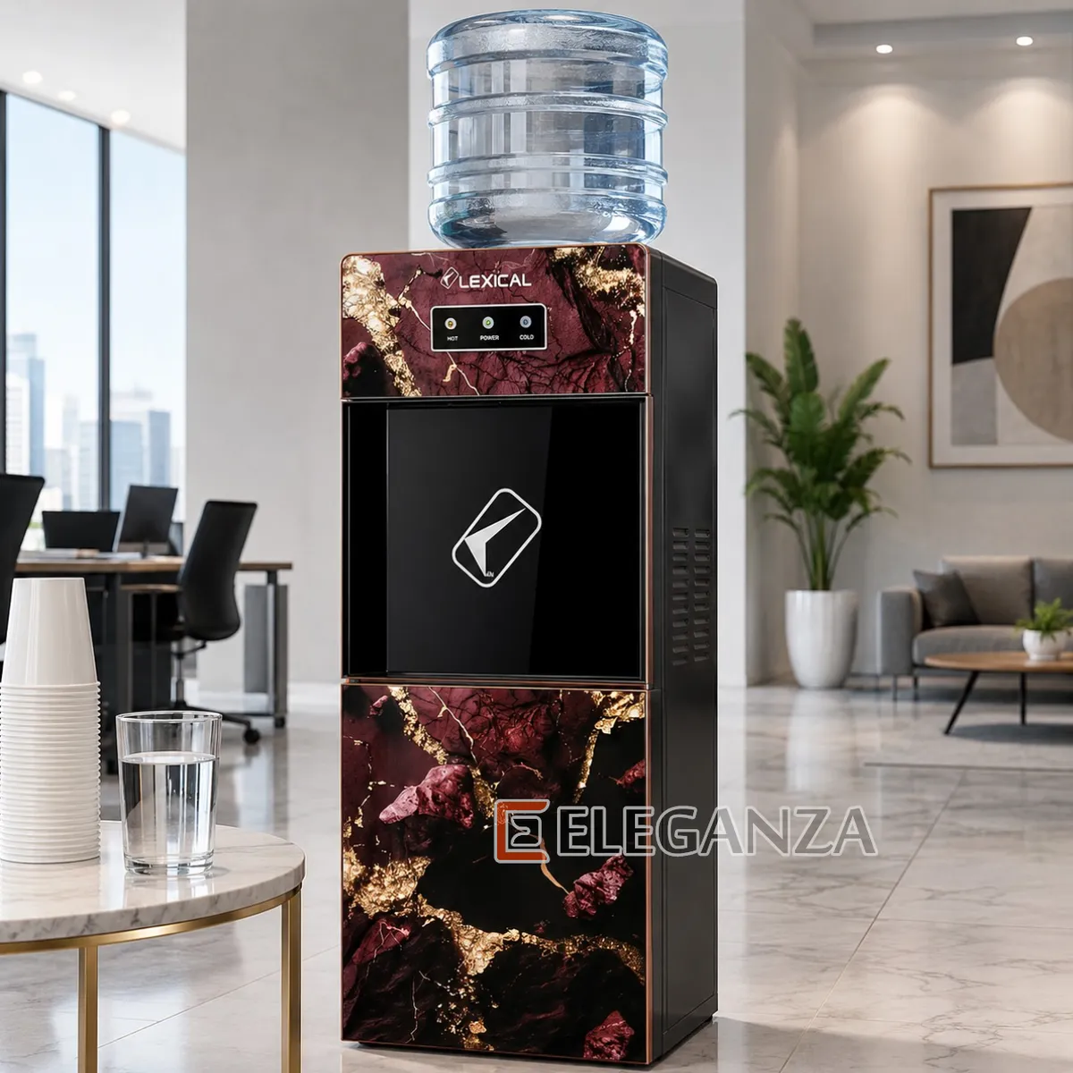 Fontaine d’Eau avec Lexical LWD-6080-4 - Marbre Rouge & Noir