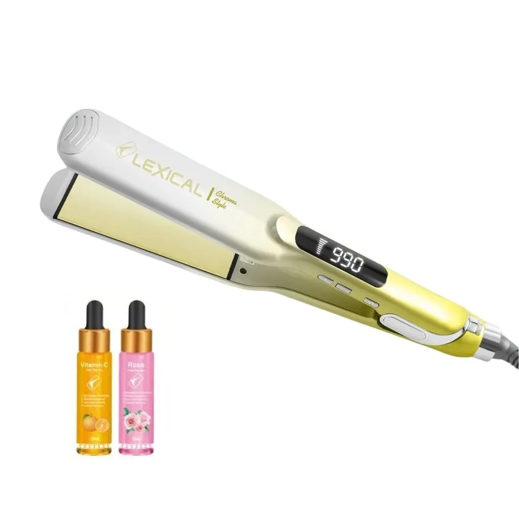 Plaque cheveux avec sérum Gratuit Lexical LHS-5384-10 - 5W - 990 °C - Jaune