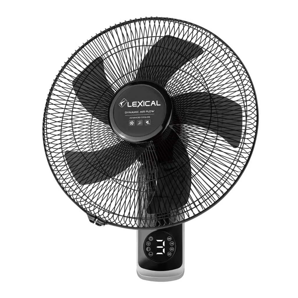 Ventilateurs Muraux 18" Lexical LWF-7240-8 75W Noir Avec Télécommande