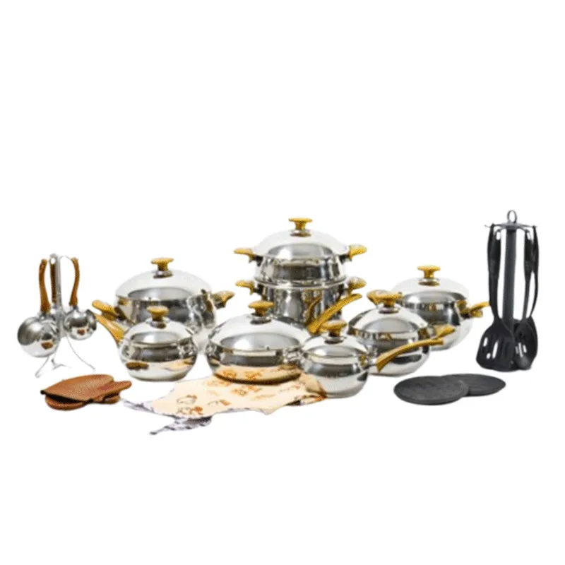 Batterie de Cuisine OMS Inox 32 Pièces Gold