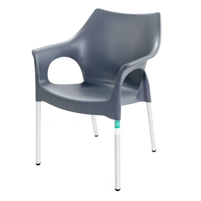 Chaise SOTUFAB Ola Avec Pieds Chromées - Gris