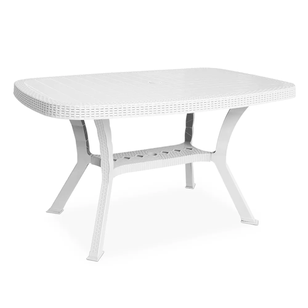 TABLE RECTANGULAIRE HARMONY 136,7 X 81,7 BLANC SOTUFAB PLAST