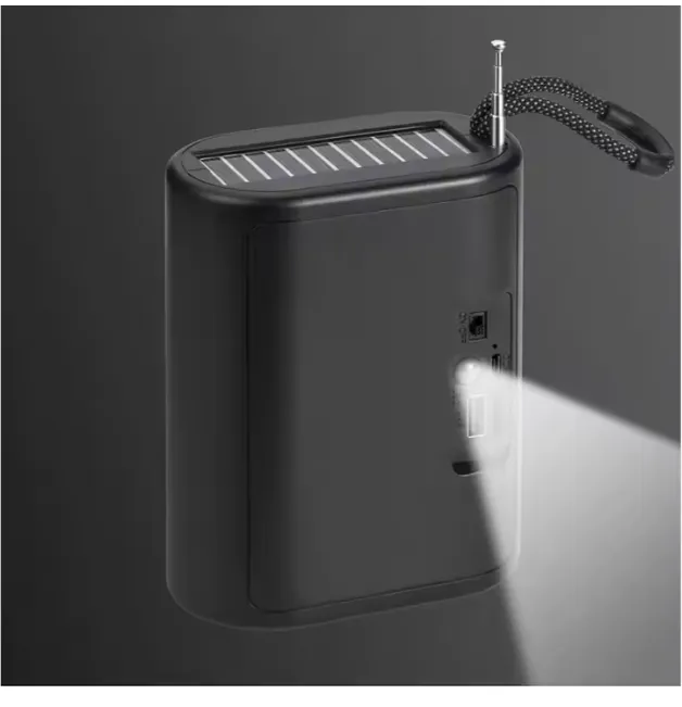 HF-F55 Solar Charger Mini Wireless BT Speaker Portable Stereo Woofer Active Speaker FM Radio Support TF/USB Functions