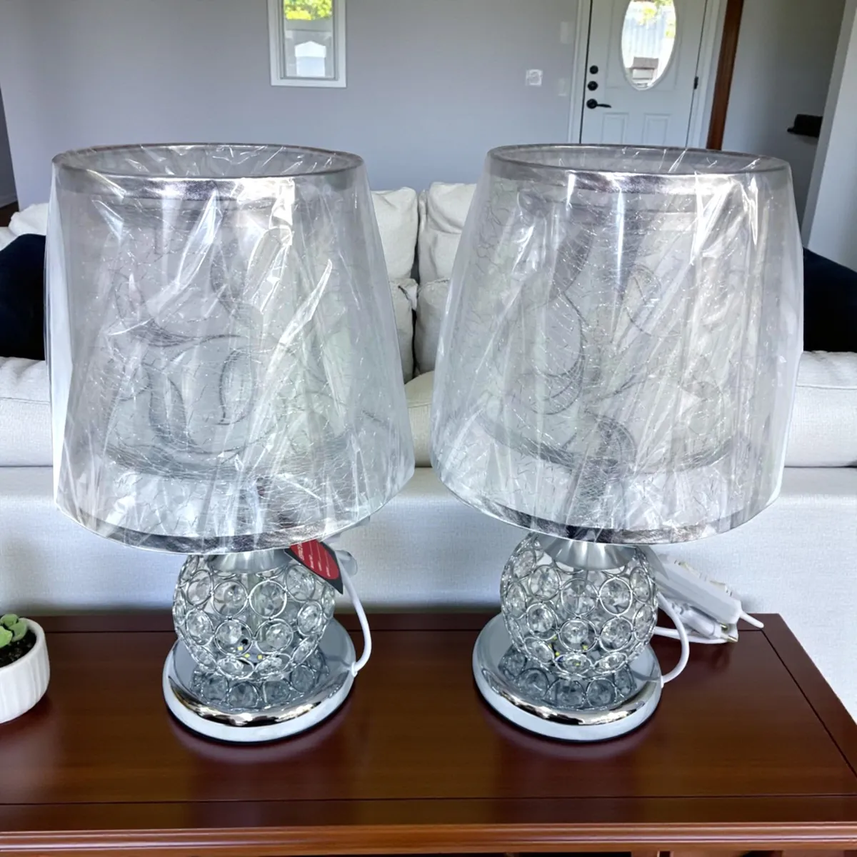 Veilleuse de Chambre Argentée avec Cristaux VA-02