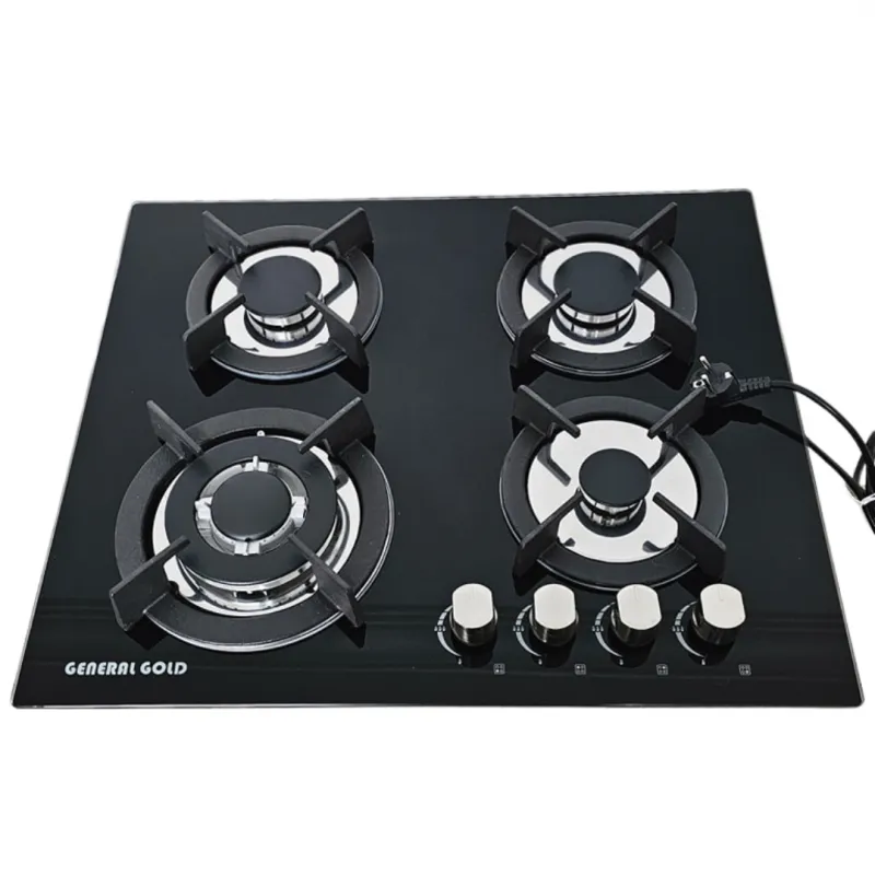 Plaque De Cuisson À Gaz 4 Feux Verre En Métal Fonte GENERAL GOLD - GG-G52104