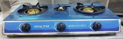 RECHAUD PLAT A GAZ ROYALSTAR 3 FEUX - INOX