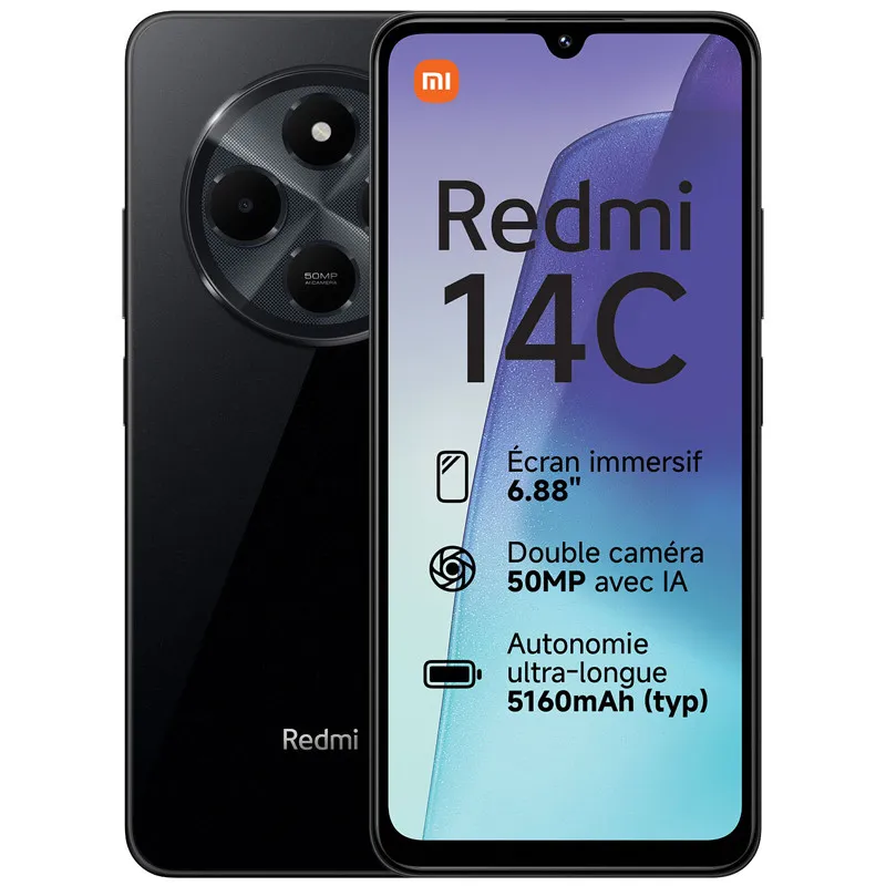 Smartphone XIAOMI Redmi 14C / 6GO /128GO / BLACK