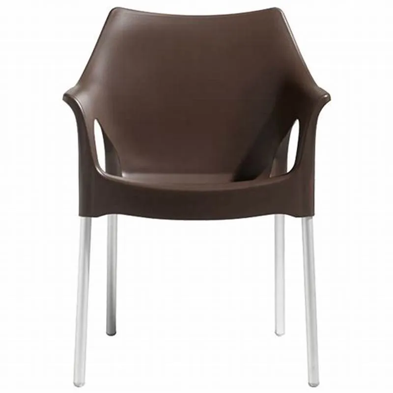 Chaise SOTUFAB Ola Avec Pieds Chromées - Marron