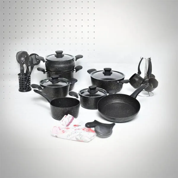 SERVICE HMS GRANIT 23 PIECES NOIR HMS-5179