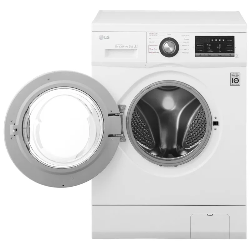 Machine à laver à Vapeur LG 8 Kg / Blanc / Inverter DD
