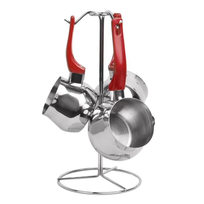 Set de 3 Pots à Lait Inox ARIAN avec Support