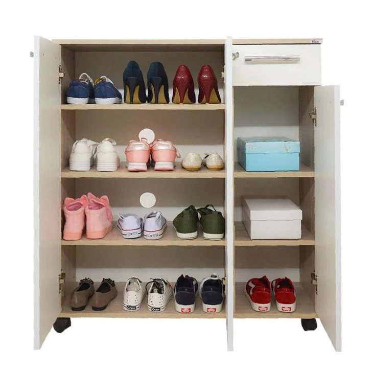 PORTE CHAUSSURES CLASSIQUE TROIS PORTES ET UN TIROIR