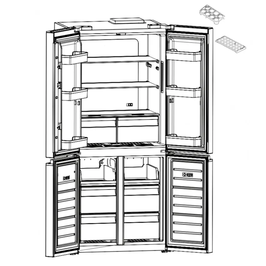FOCUS Réfrigérateur SIDE BY SIDE SMART 6400 (620 litres) Dark Inox No Frost