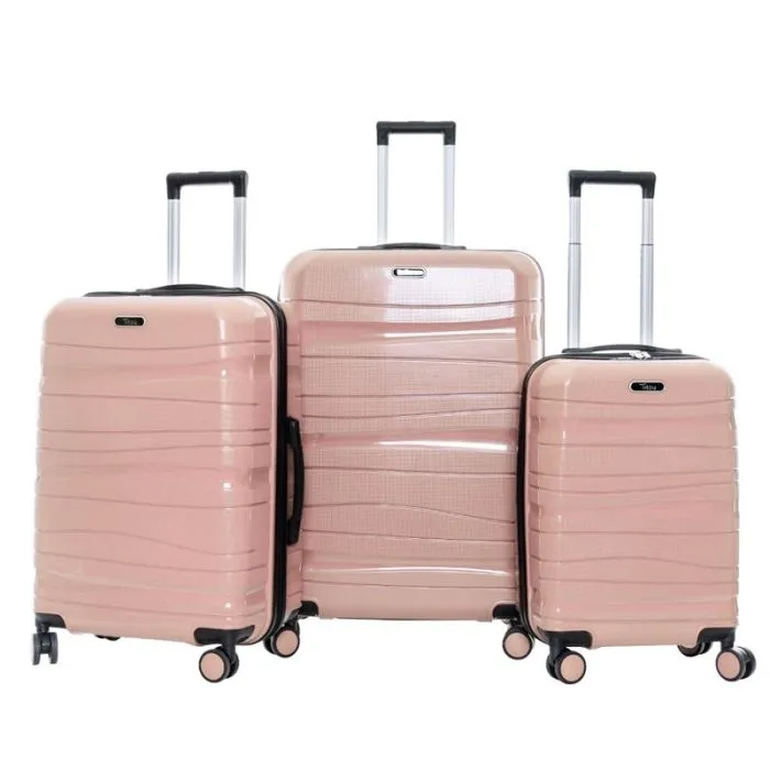 Ensemble de 3 Valises TITOU Incassable Polypropylene - Rose