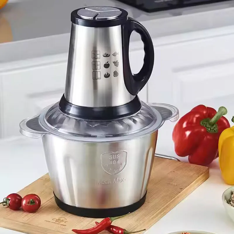 GOLDEN HOUSE Hachoir Electrique en Acier Inoxydable Multifonction 3 Litres