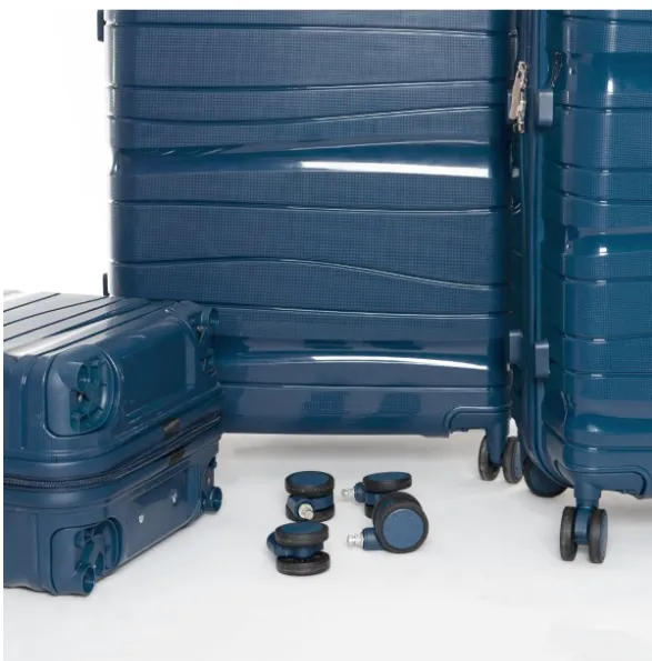 Set de trois valises avec roues démontables - Titou - Bleu turquoise