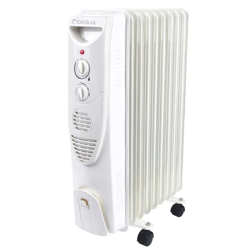 Radiateur à Bain D'huile Biolux 9 Eléments 2000W Blanc