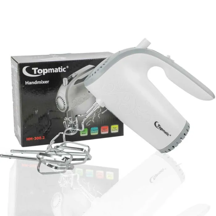 Batteur À Main TOPMATIC HM-300 250W - Blanc