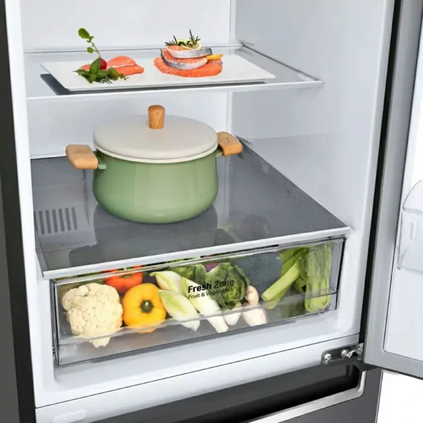 Réfrigérateur Combiné LG 341 Litres | NoFrost / Sans givre - GW.B459NLLM - Silver
