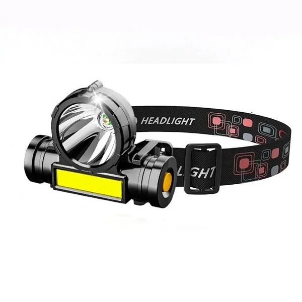 Rechargeable 3W LED+COB Highlight Head Lamp