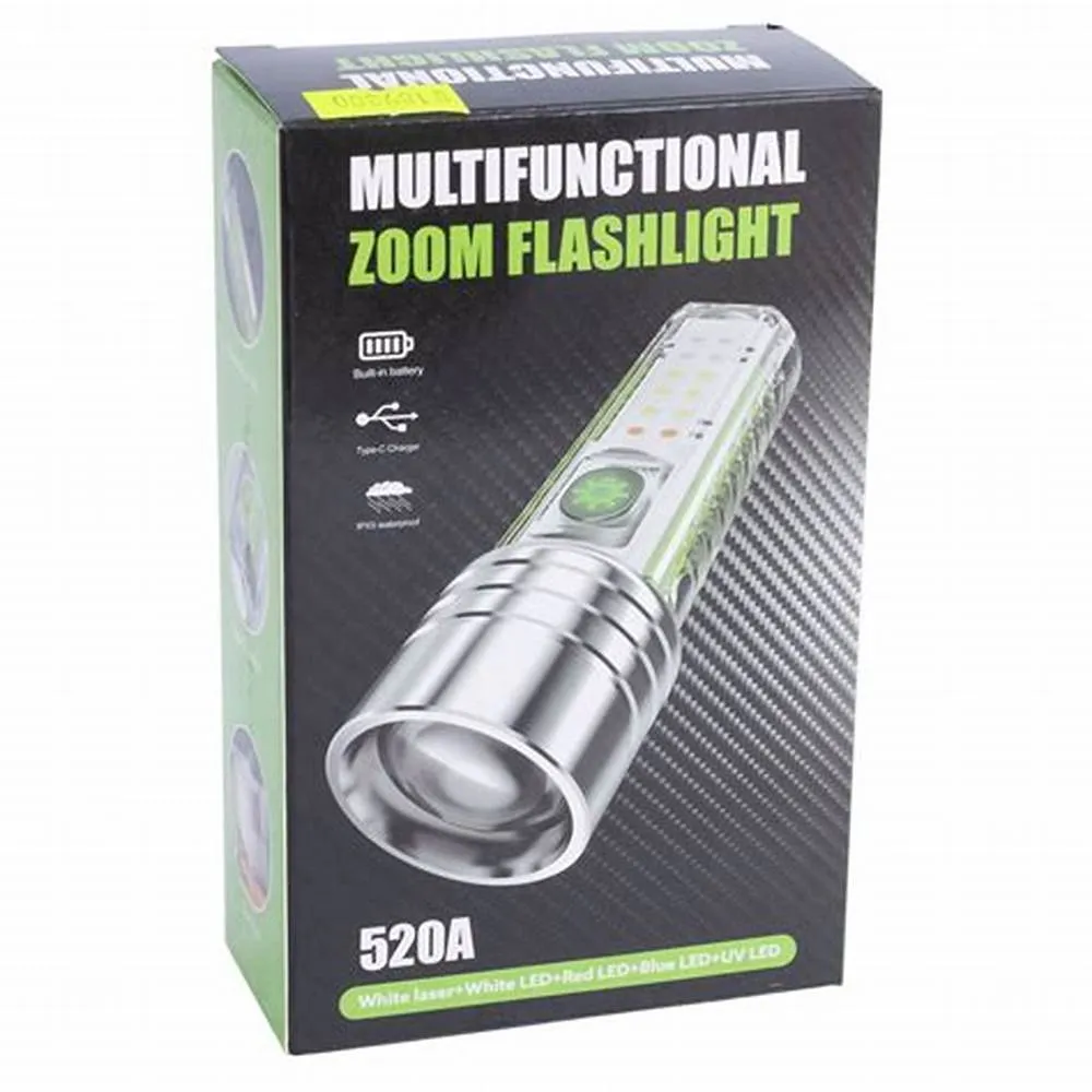 Torche rechargeable zoom multifonction 520A