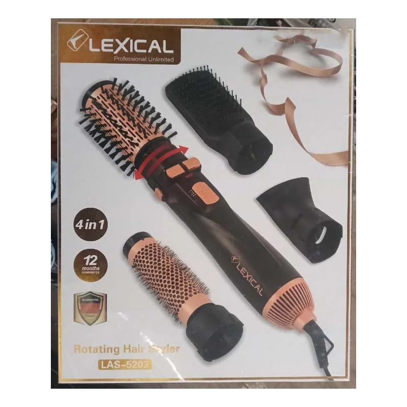 Brosse Chauffante 4En1 Lexical LAS5203 1200W - Noir