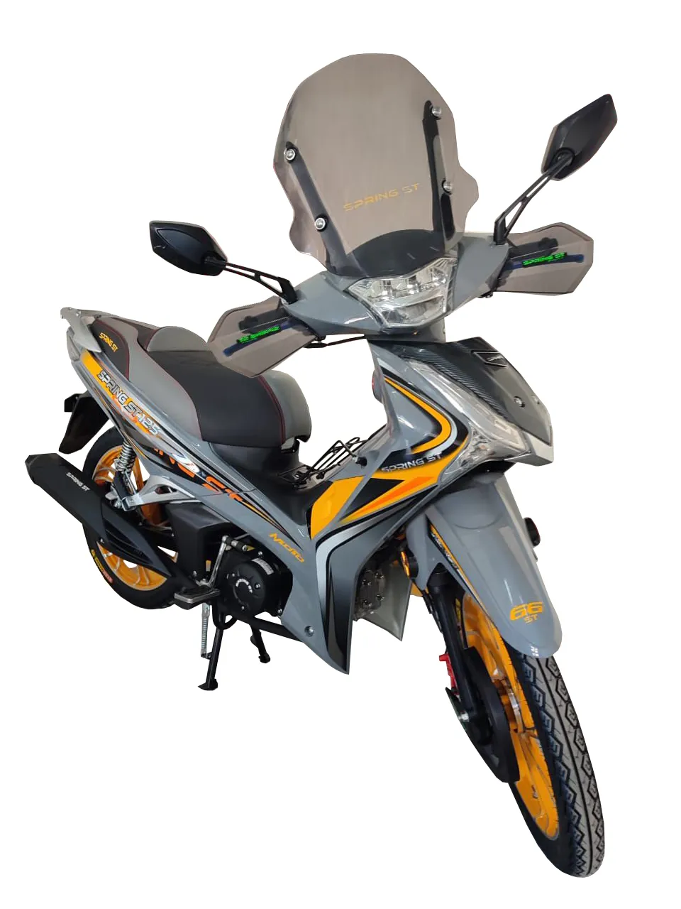 Motocycle POWER SPRING ST - 125cc - GRIS /ORANGE ( CARTE GRISE )