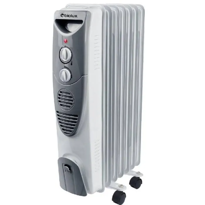 Radiateur Bain Huile BIOLUX M.RB-1503 (1500 W) Blanc 7 Éléments