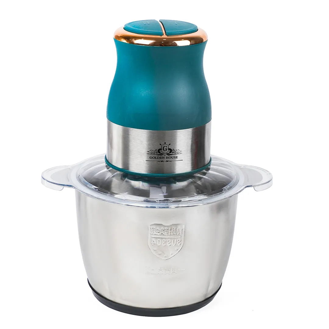 GOLDEN HOUSE Hachoir Electrique en Acier Inoxydable Multifonction 3 Litres