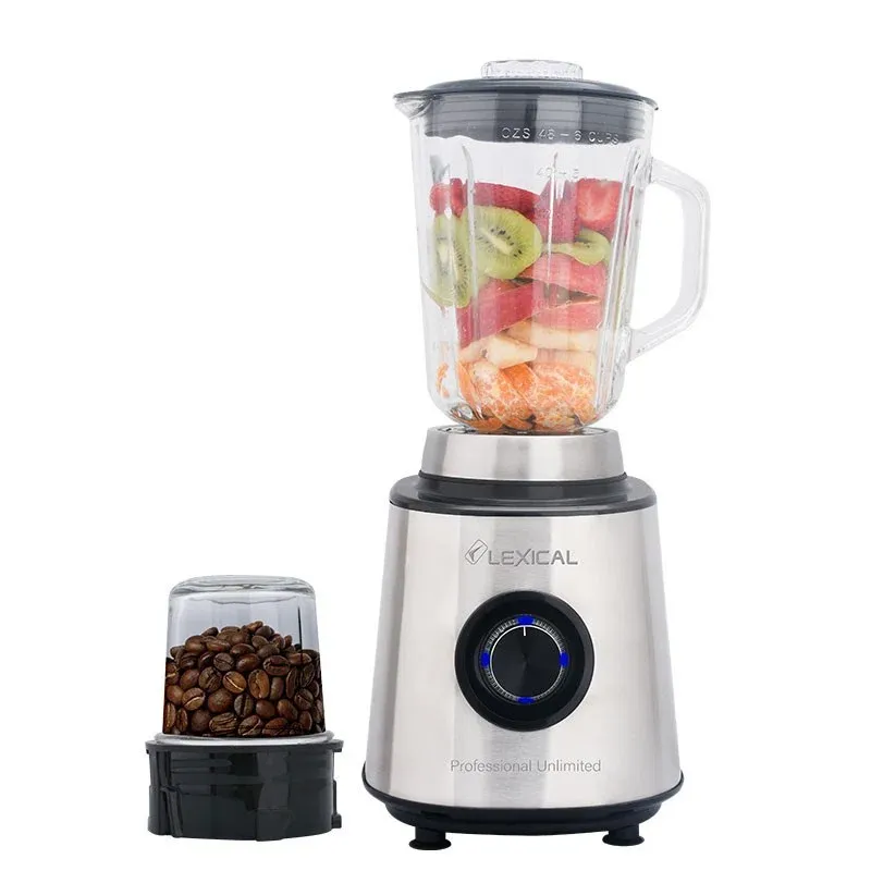 Blender et moulin café Lexical LBL-1509 - Bol en verre - 600 Watts