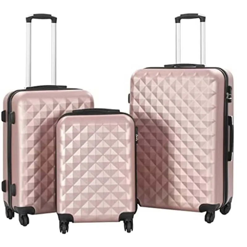 Set De Trois Valises Safari Rose Gold