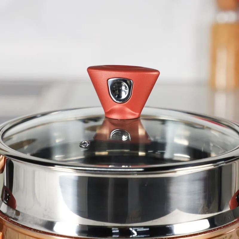 Couscoussier inox et granite ABM - 22cm - 6 Litres - Effet Cuivre