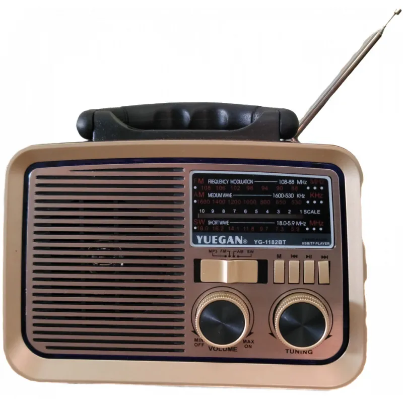 Radio Fm Bluetooth Yuegan YG-1182BT Marron