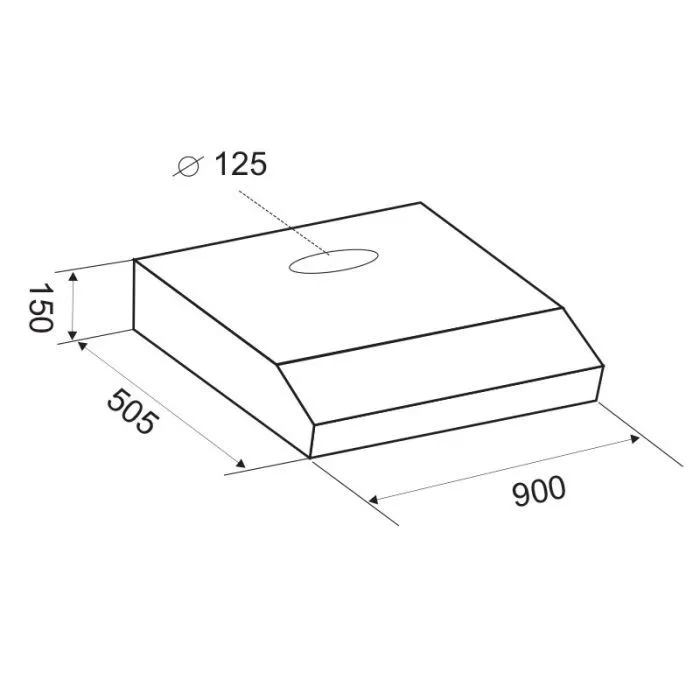Hotte Casquette FOCUS F902B 90 cm - Noir