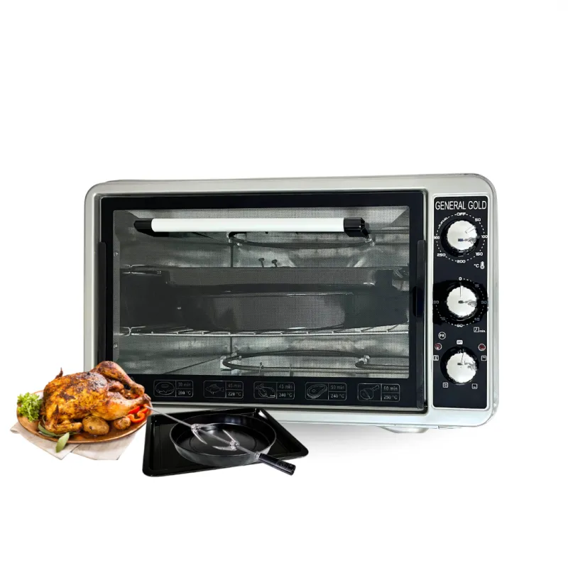 Four Électrique 38Litres 1350W Avec Tourne Broche General Gold Gris
