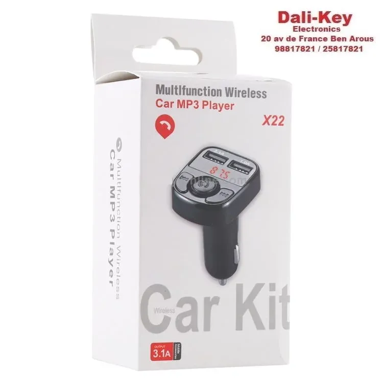 X22 Bluetooth,MP3,chargeur smart phone double USB