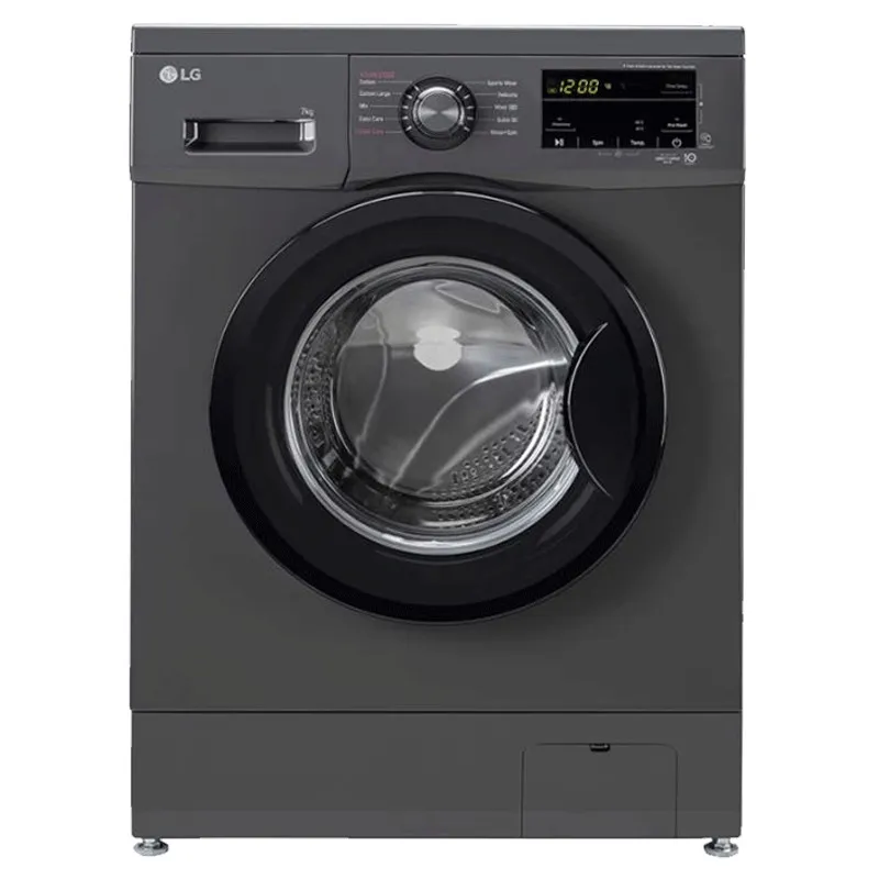 LG Machine à Laver F2J3QYG6J (7Kg) GRIS PORTE NOIR  Hublot 1200 Tours
