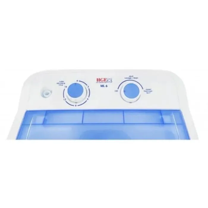 Lave Linge Semi-Automatique HGE ML-6 6kg - Blanc