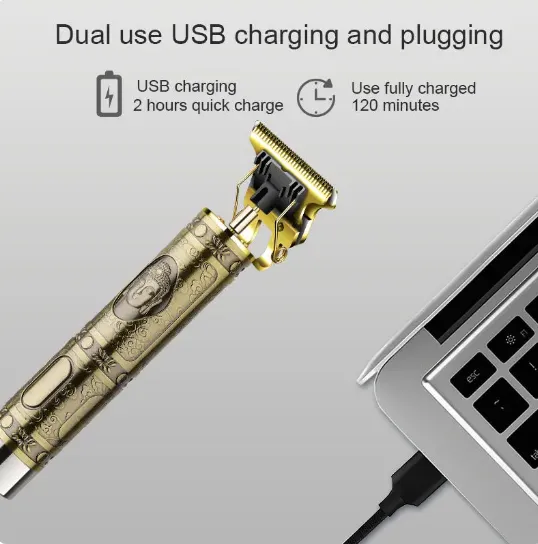 Tondeuse Cheveux Daling Rechargeable Professionnel 5W Doré