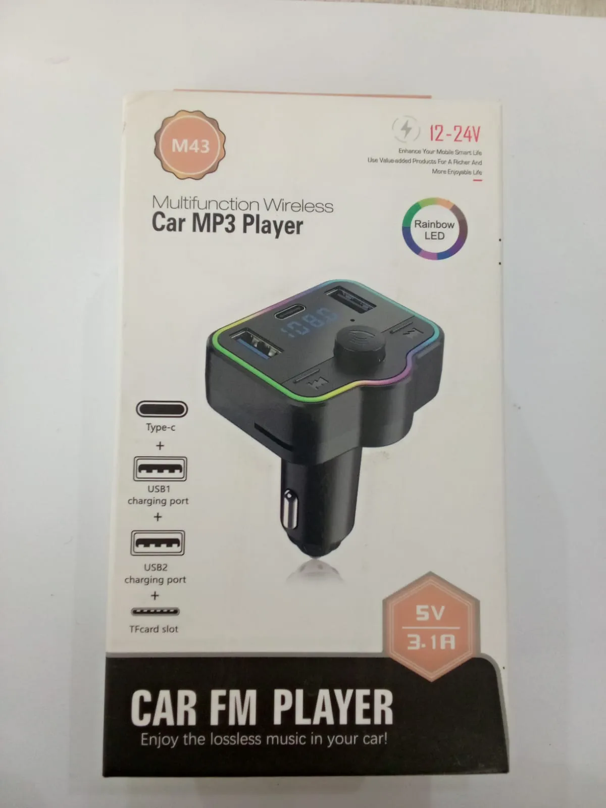 Multifunction Wireless Car MP3 Player M43   12-24V