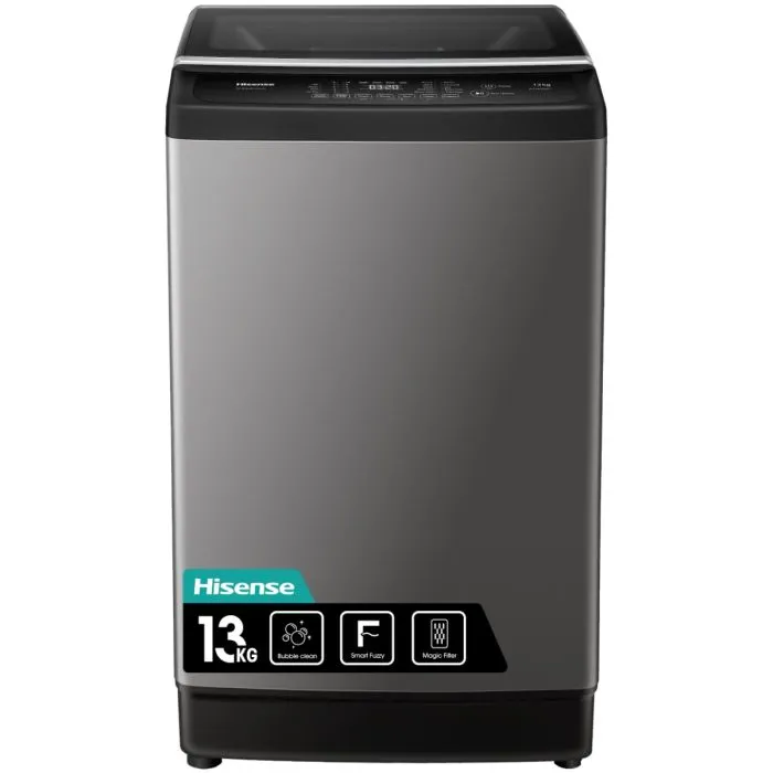 Machine à laver TOP Hisense WTJA1302T Charge par dessus 13 kg Noir, Gris