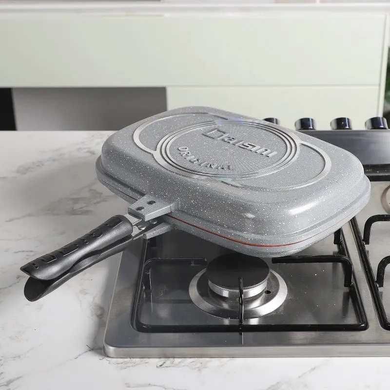 Poêle Grill Double Granite – Daisni Original – 36 cm - Gris