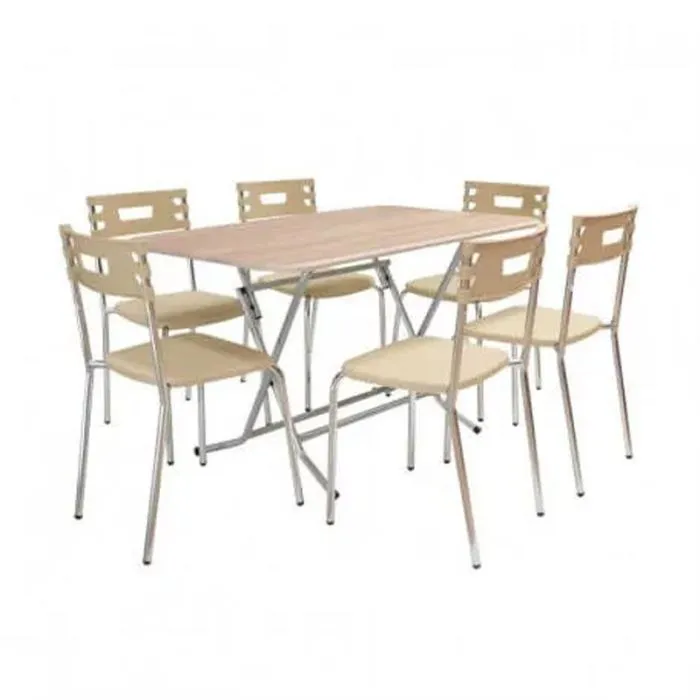 Pack Table SOTUFAB Pliante Rectangulaire 120x80 PVC - Chène Brut