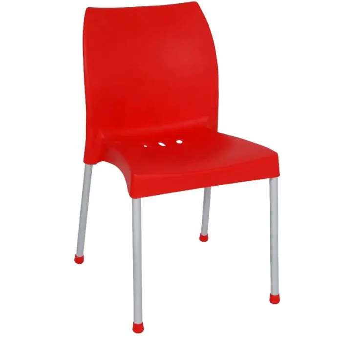 Chaise De Conférence SOTUFAB Diana Avec Pieds Chromées - Rouge