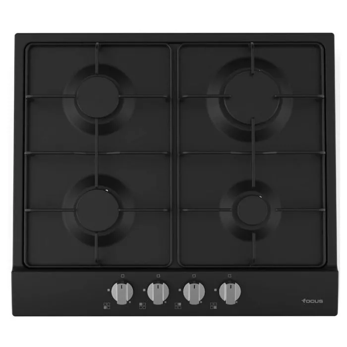 Plaque de Cuisson Encastrable FOCUS F401B 4 Feux 60cm - Noir