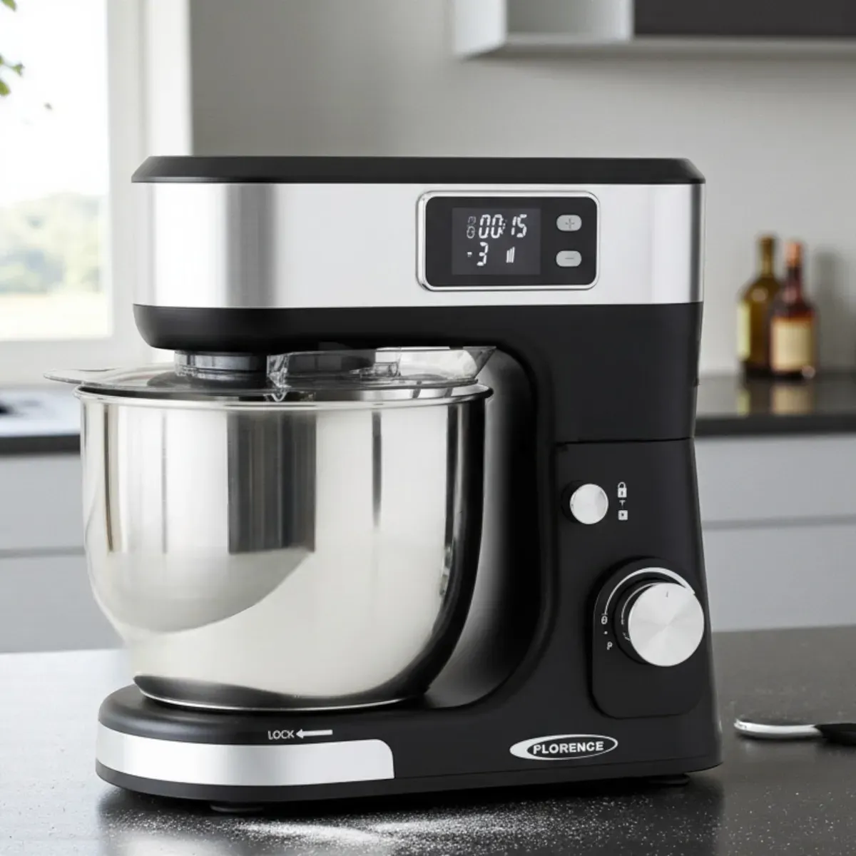 Robot Pétrin Florence Avec Afficheur 5L 1300W Noir